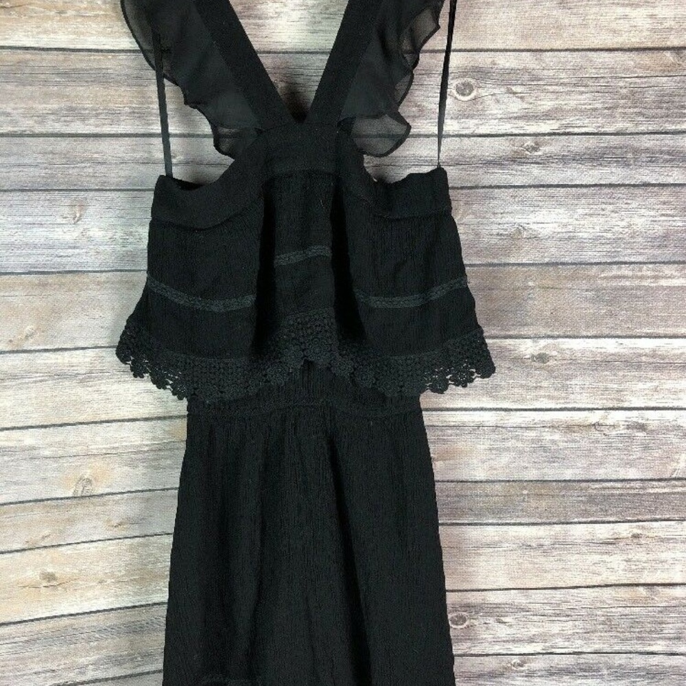 Athropologie Intu Dress Black Sleeveless Ruffle - Picture 5 of 5